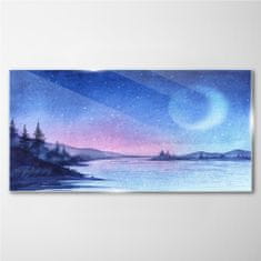 COLORAY.CZ Obraz na skle Řeka Moon 120x60 cm