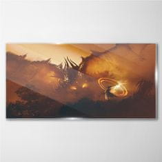 COLORAY.CZ Obraz na skle Fantasy Dragon Malování 120x60 cm