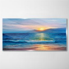 COLORAY.CZ Obraz na skle Ocean Sea Waves Coast 120x60 cm