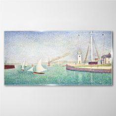 COLORAY.CZ Obraz na skle Vstup do Seurat Port 100x50 cm