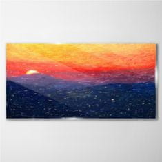 COLORAY.CZ Obraz na skle Krajina Sky Sunset 100x50 cm