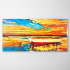 COLORAY.CZ Obraz na skle Port Sunset Sky 100x50 cm