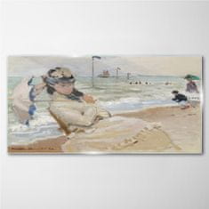 COLORAY.CZ Obraz na skle Camille Beach Trouville mince 120x60 cm