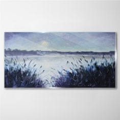 COLORAY.CZ Obraz na skle Lake Sky Night 100x50 cm