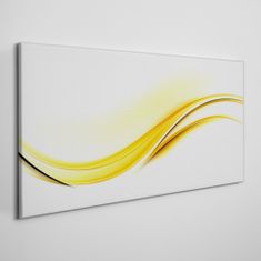 COLORAY.CZ Obraz na plátně Abstrakce žluté vlny 120x60 cm