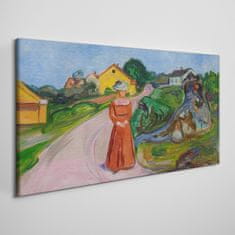 COLORAY.CZ Obraz na plátně Žena v červených šatech 120x60 cm