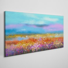 COLORAY.CZ Obraz na plátně Abstraktní květy 100x50 cm