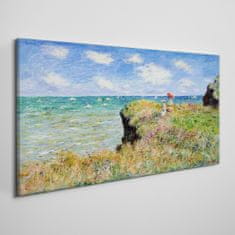 COLORAY.CZ Obraz na plátně Cliff Sea Claude Monet 120x60 cm