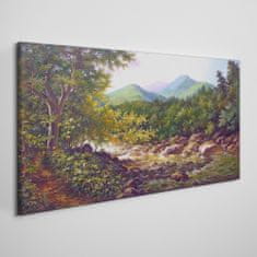 COLORAY.CZ Obraz na plátně Las River Stones Mountains 120x60 cm