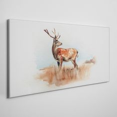 COLORAY.CZ Obraz na plátně Akvarel Animal Deer 120x60 cm