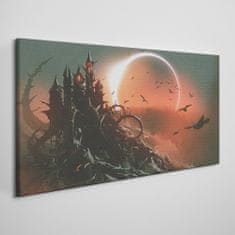 COLORAY.CZ Obraz na plátně Hrad Eclipse 120x60 cm