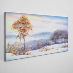 COLORAY.CZ Obraz na plátně Zimní malba stromů 120x60 cm