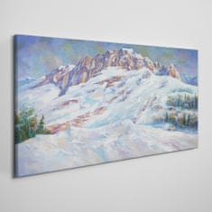 COLORAY.CZ Obraz na plátně Zimní malba sněhu hor 120x60 cm