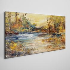 COLORAY.CZ Obraz na plátně Abstrakce Lake Les 120x60 cm