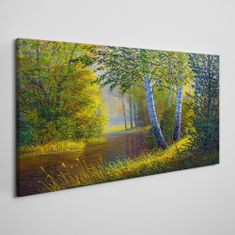 COLORAY.CZ Obraz na plátně Lesní květiny řeka příroda 120x60 cm