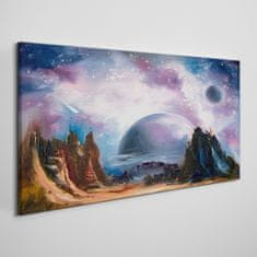 COLORAY.CZ Obraz na plátně Abstrakce Galaxy Planet 100x50 cm