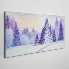 COLORAY.CZ Obraz na plátně Zimní lesní sníh volně žijících živočichů 100x50 cm