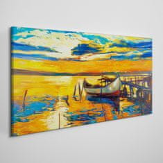 COLORAY.CZ Obraz na plátně Port Sunset Sky 120x60 cm