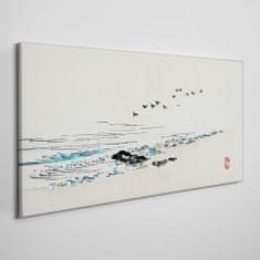 COLORAY.CZ Obraz na plátně Beach Sea Birds 100x50 cm