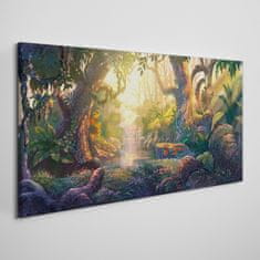 COLORAY.CZ Obraz na plátně Fantasy Forest River květiny 100x50 cm