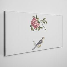 COLORAY.CZ Obraz na plátně Zvířecí pták větev květina 100x50 cm
