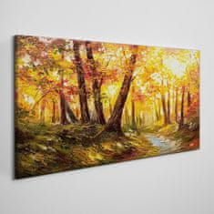 COLORAY.CZ Obraz na plátně Podzimní Lesní listy přírody 120x60 cm