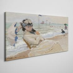 COLORAY.CZ Obraz na plátně Camille Beach Trouville mince 100x50 cm