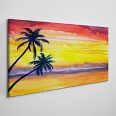 COLORAY.CZ Obraz na plátně Západ slunce palmy 120x60 cm