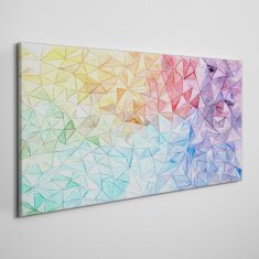 COLORAY.CZ Obraz na plátně Abstrakce Trojúhelníky Geometrie 120x60 cm