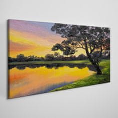 COLORAY.CZ Obraz na plátně Lake Forest Sunset 100x50 cm