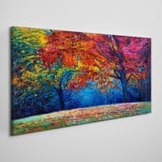 COLORAY.CZ Obraz na plátně Moderní lesní listy 120x60 cm