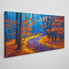 COLORAY.CZ Obraz na plátně Podzimní Lesní listí 120x60 cm