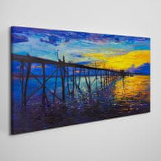 COLORAY.CZ Obraz na plátně Abstrakce Pier Sunset 100x50 cm