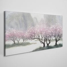 COLORAY.CZ Obraz na plátně Zimní sníh strom květy 120x60 cm