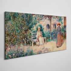 COLORAY.CZ Obraz na plátně Stromy Domy ženy 120x60 cm