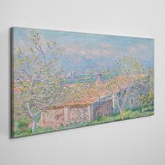 COLORAY.CZ Obraz na plátně Dům zahrada na mince Antibes 120x60 cm