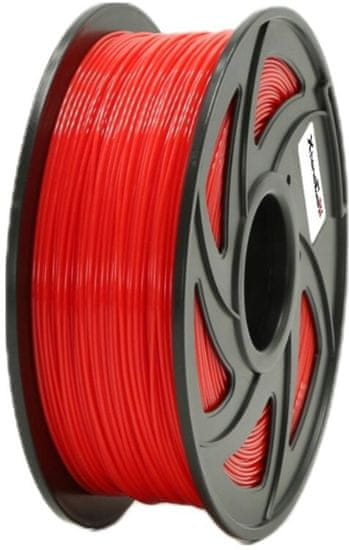 XtendLan tisková struna (filament), PLA, 1,75mm, 1kg, zářivě červený (3DF-PLA1.75-FRD 1kg)