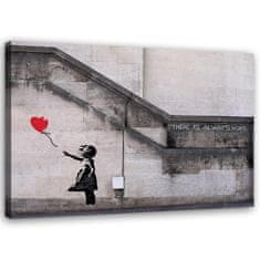 shumee Obraz na plátně, Nástěnná malba Banksy Girl with a Balloon - 100x70