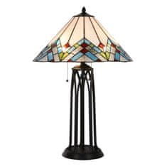 Clayre & Eef Stolní lampa Tiffany ABSTRACT TRIANGLE 5LL-5393