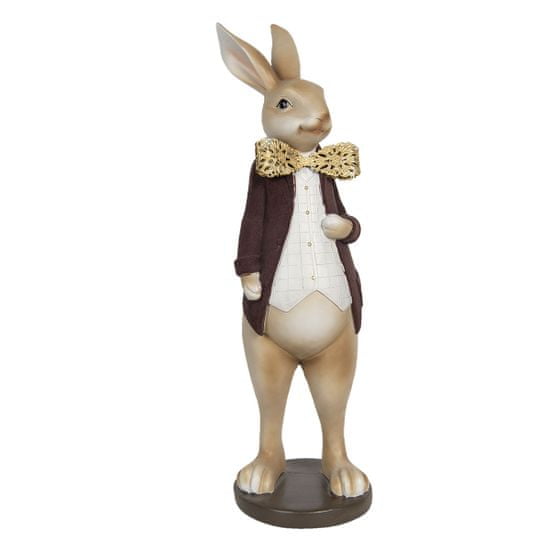 Clayre & Eef Dekorativní figurka vyfešákovaného králíka 6PR3158