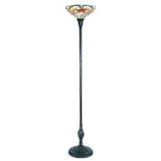 Clayre & Eef Stojací lampa Tiffany FLOWERS 5LL-5372