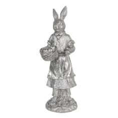 Clayre & Eef Dekorativní figurka zaječky s košíkem vajec 6PR3093ZI