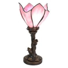 Clayre & Eef Stolní lampa Tiffany THE PINK FLOWER 5LL-6232