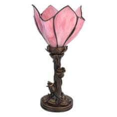 Clayre & Eef Stolní lampa Tiffany THE PINK FLOWER 5LL-6232