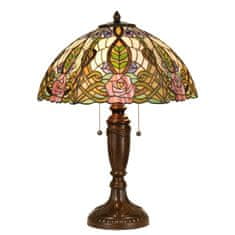 Clayre & Eef Stolní lampa Tiffany ROSE 5LL-5370