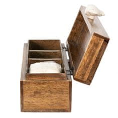 Clayre & Eef Dřevěná krabička na čajové sáčky CHICKEN 6H2107