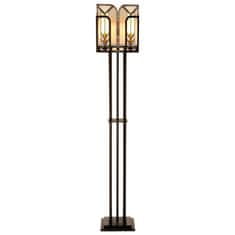 Clayre & Eef Stojací lampa Tiffany OLD NEW YORK 5LL-5565