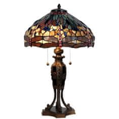 Clayre & Eef Stolní lampa Tiffany DRAGONFLY 5LL-5296