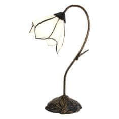 Clayre & Eef Stolní lampa Tiffany THE WHITE FLOWER 5LL-6235