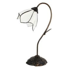 Clayre & Eef Stolní lampa Tiffany THE WHITE FLOWER 5LL-6235